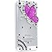 Hundromi iPhone 6s Plus Case,iPhone 6 Plus case, 3D Bling Cristal Handmade Rhinestone Diamond Hard Shell [Anti-Scratch] White Back Case for iPhone 6 Plus/6s Plus(Purple Butterfly)