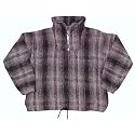 Earth Ragz Recycled Fibers - Plaid Zip Neck Jacket Light Grey