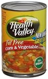 Health Valley Soup, Corn And Vegetable Fat Free, 15 Ounce Cans (Pack of 12)