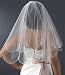 Wedding Bridal Veil, 2 Layer, Pearl Beaded, Elbow 427EIV