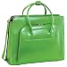 Leather Briefcase with Removable Laptop Sleeve - Green
