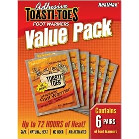 Toasti-Toes Foot Warmers (Adhesive) Value Pack By HeatMax - 6 Pair by 