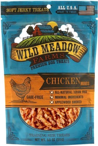 Chicken Minis (Soft Jerky) by Wild Meadow Farms - U.S.A. Made and Sourced All-Natural Dog Treats