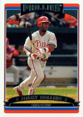 2006 Topps Baseball Card # 205 Jimmy Rollins Philadelphia Phillies