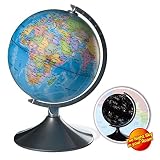 Interactive Globe for Kids, 2 in 1, Day View World Globe and Night View Illuminated Constellation Map