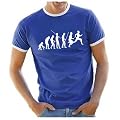 Coole-Fun-T-Shirts Damen T-Shirt LAUFEN Joggen Evolution ! RINGER