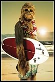 �u�X�^�[�E�H�[�Y �`���[�o�b�J �T�[�t STAR WARS chewie surf �|�X�^�[ �t���[���Z�b�g�v�̃C���[�W�摜