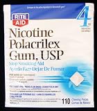 Nicotine Gum 4mg 110pc Original flavor-Rite Aid