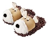 Aroma Home Shoes Dog Fuzzy, Women's Open Back Slippers, Brown (Brown), M UK (40/41 EU)