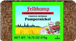 Feldkamp Pumpernickel Bread , 16.75-Ounce Vacuum Packs (Pack of 12)