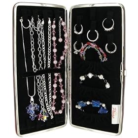 Buy Slim and Flat Jewelry Case Available in Mettalic Golden and Autumn Red Colors by Gem Avenue