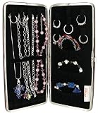 Slim and Flat Organizer Jewelry Case Autumn Red Color