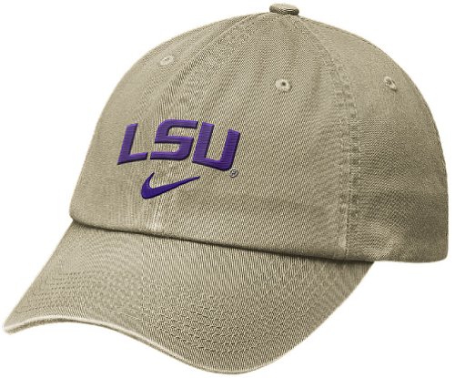 LSU Tigers Khaki Relaxed-Fit Campus Adjustable Cap By Nike