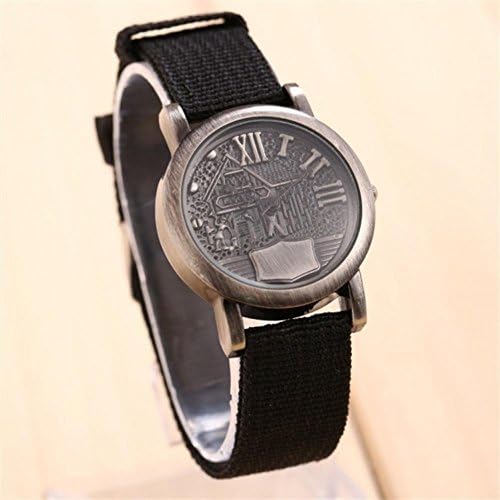 LNTGO 2 Colors Ventilation Fabric Strap Quartz Watches Rome Dial Unisex Wristwatches And Women Dress Watch Relogio