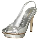  : BCBGirls Women's Sheeba Platform Slingback,Silver,10 M US