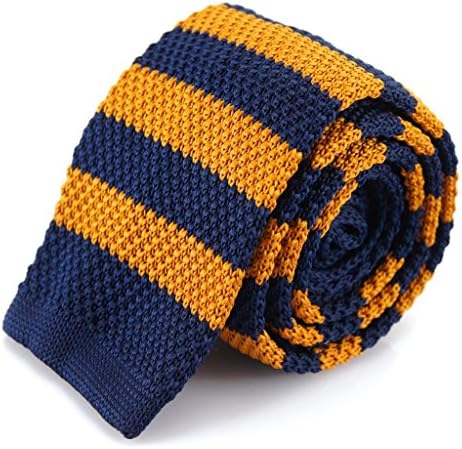 Willtopinc Vintage Smart Casual Men's Skinny Knit Stripe Tie 2" - Various Colors