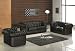 Leder Garnitur ” Chesterfield ” 3-2-1 in schwarz