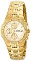 Pulsar Men's Crystal Accented Chronograph Gold-Tone Stainless Steel Watch #PF8174