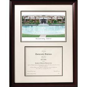 Central Florida Framed Scholar Diploma Frame with Lithograph