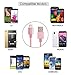Micro USB Cable, Gkeeny Cords 3 Pack (3FT 3FT 6FT) Nylon Braided USB 2.0 High Speed USB to Micro USB Charging Cables for Android, Samsung, LG, HTC, Motorola, Nokia, and More (Pink)