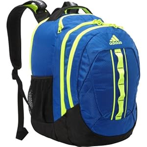 adidas Ridgemont Backpack, Power Blue/Solar Yellow, 19 x 14 x 14-Inch