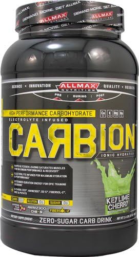 ALLMAX Nutrition Carbion+? Zero Sugar Carb Drink Key Lime Cherry -- 2.4 lbs (Pack of 4)