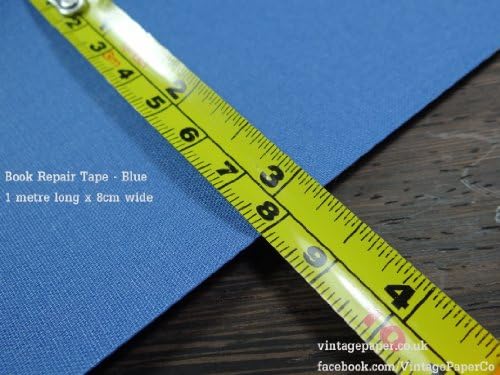 Filmoplast T - Bookbinding Cloth, Acid-free Book Spine Repair Tape (Blue) 1 Meter x 8cm - Free Delivery