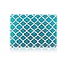 TopCase Quatrefoil / Moroccan Trellis Aqua Blue Ultra Slim Light Weight Rubberized Hard Case Cover for Macbook Air 11