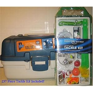 Plano Tackle Box - 2 Trays - 273 Piece Tackle Kit Included!