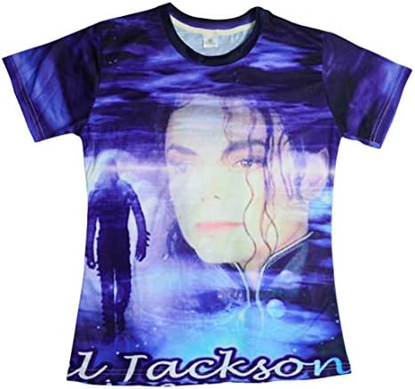 Unisex Blue Michael Jackson Shirt Clothing for Women Men Size M