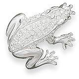 Clear Swarovski Crystal Frog Fashion Pin