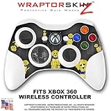 Puppy Dogs on Black Skin by WraptorSkinz TM fits XBOX 360 Wireless Controller (CONTROLLER NOT INCLUD
