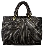 Bottega Veneta Brown Canvas Striped Swirl Extra Large Tote 190252/VEHG1/2270