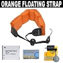 Orange Floating Strap For Canon Powershot D10 Waterproof Camera + Advanced DBROTH KIT