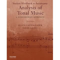 Student Workbook to Accompany Analysis of Tonal Music: A Schenkerian Approach