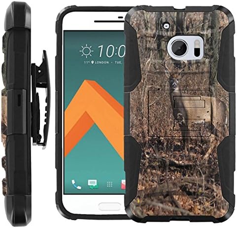 [Deer Season] HTC 10 Case [COMBAT] Rugged Holster Combo Case Layer Hybrid [Defender Body] Hybrid Armor Kickstand Bumper Cover for [HTC 10]