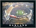 Oakland Raiders - McAfee Coliseum Aerial - Lg - Plaque Mounted & Laminated Print