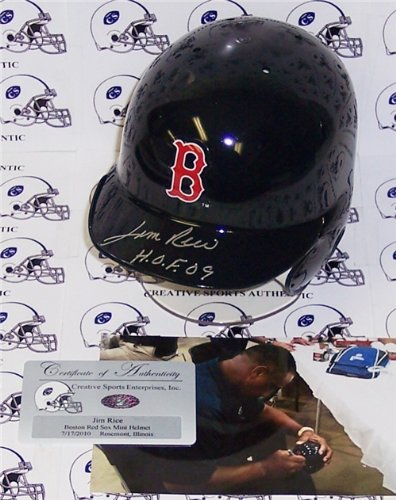 Jim Rice Autographed/Hand Signed Boston Red Sox Mini Helmet