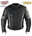 Xelement Extreme Vega Black and Gray Tri-Tex Fabric Jacket with Breathable 3 Way Lining with Level-3 Advanced Armor - Size : Large
