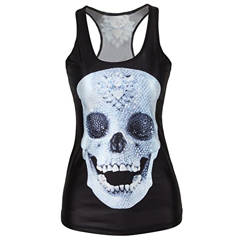 Lady Girl Vest Tank Top Print Blouse Gothic Punk Party Clubwear Tank T-Shirt