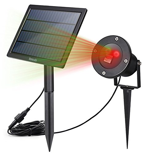 Star Projector,Homecube Outdoor Star Laser Light Solar Garden Lights,Tree Lights,Landscape Lights, Laser Christmas Light for Holiday Decoration Red/Green Waterproof