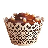 Paper Orchid Filigree Cupcake Wrapper White, Set of 12