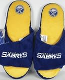Buffalo Sabres NHL 2011 Open Toe Two Tone Hard Sole Slippers - L
