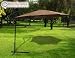 New 2010 Deluxe Natural 10` Offset Patio Umbrella Off Set Outdoor Market Umbrella