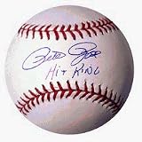 Pete Rose Autographed MLB Baseball - With Hit King Inscription