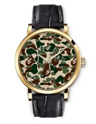 SPRAWL Aanalog Fashion Series Gold Ladies Watches of Genuine Black Leather Strap,Unique Wrist Watch for Women Girls Designed with military camouflage
