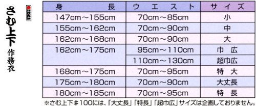 作務衣 【江戸一】 武州本藍染青縞　長く着られる本格作り