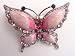 Vintage Reproduction Czech Crystal Butterfly Pin Brooch