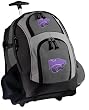 K-State Logo Rolling Backpack Deluxe Gray Kansas State University - Our Best Backpacks Bags with Wheels or School Trolley Bags Carry-Ons - Unique Gifts