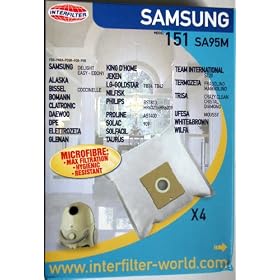 4 sacs non tiss�s Interfilter pour | ALASKA - BS 1400 - VC 1600, VC 2000 | BISSEL - Coccinelle - Coccinelle compact | BOMANN - CB 925, 926, 941, 948, 949, 991 | CTC CLATRONIC - BS : 1204, 1205, 1211E, 1212, 1215, 1217, 1219 | DAEWOO - RC : 805 A - RC : 705, 705D, 750D - RC : 406, 407, 408, 450 - RC : 205, 205 D, 209 - RC : 103, 105 D, 107, 108, 170, 190 K - RC : 605, 605D, 609, 609D - RC : 105, 109, 205D, 209D - RC : 507, 550 | GLENAN - GA 2900